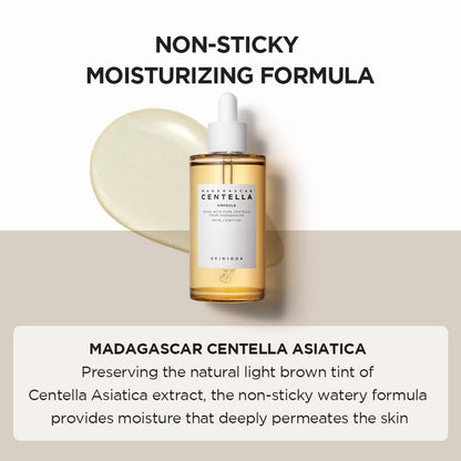 Madagascar Centella Asiatica Ampoule Facial Serum 1.85 Fl.Oz, 55Ml, Soothes Acne Prone and Sensitive Skin