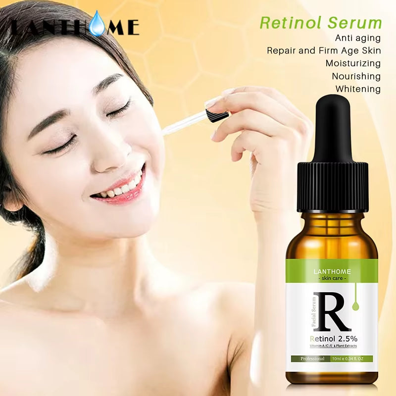 10Ml Retinol Facial Serum anti Wrinkle Fade Dark Spots Moisturizing Whitening Serum Essence Fade Acne Mark Face Skin Care